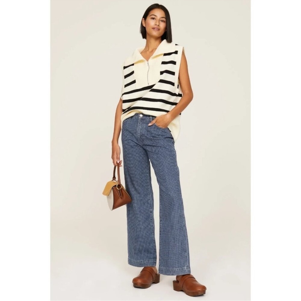 New Zoie Blue Wide-Leg Distressed Jeans size 29 - Picture 13 of 13